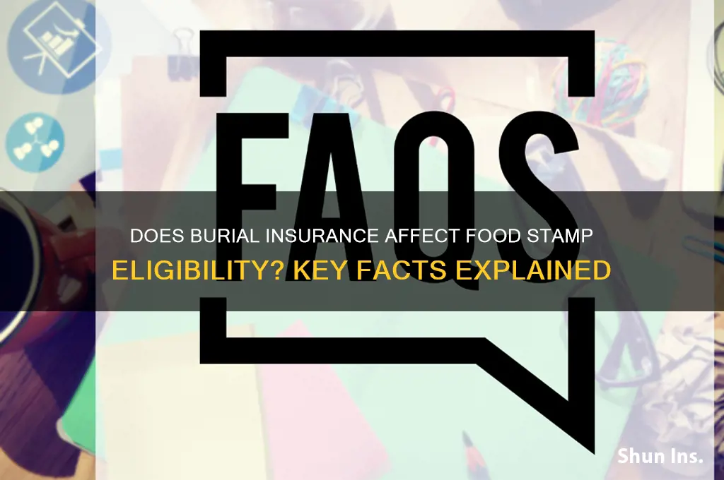 does burial insurance count towards food stamps