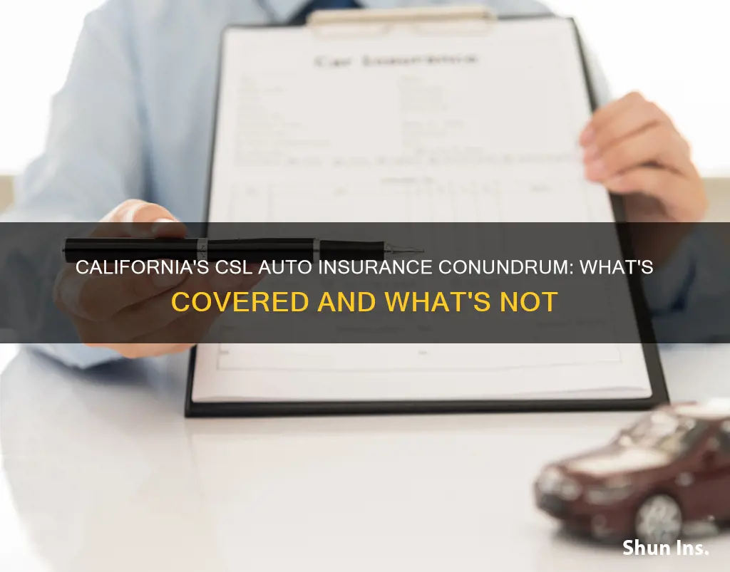 does ca allow csl coverage for auto insurance