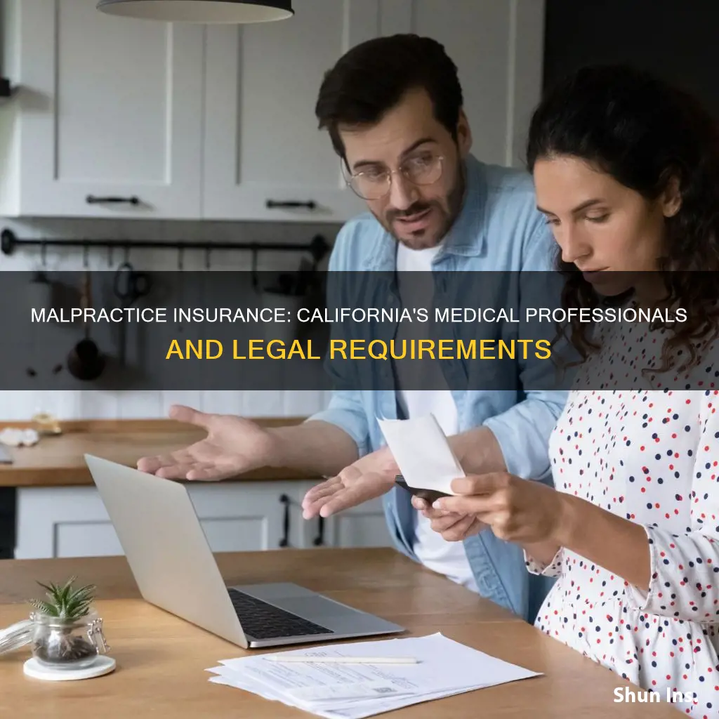 does california require medical malpractice insurance