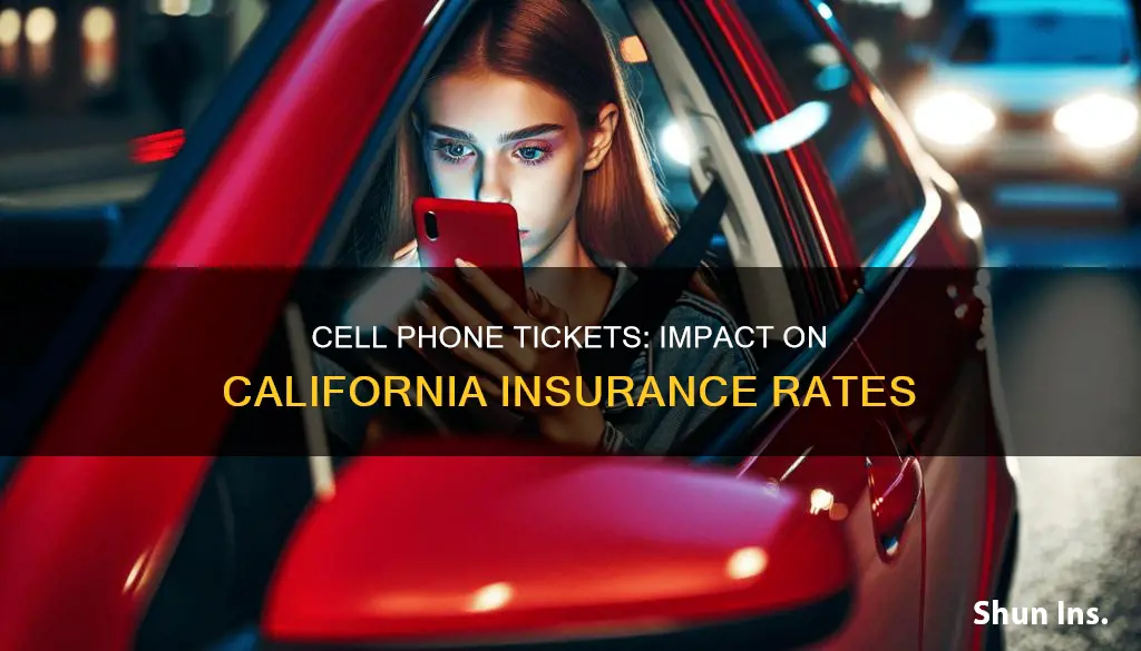 does cell phone ticket affect insurance in California