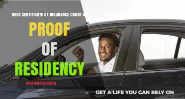 Is a Certificate of Insurance Valid Proof of Residency?