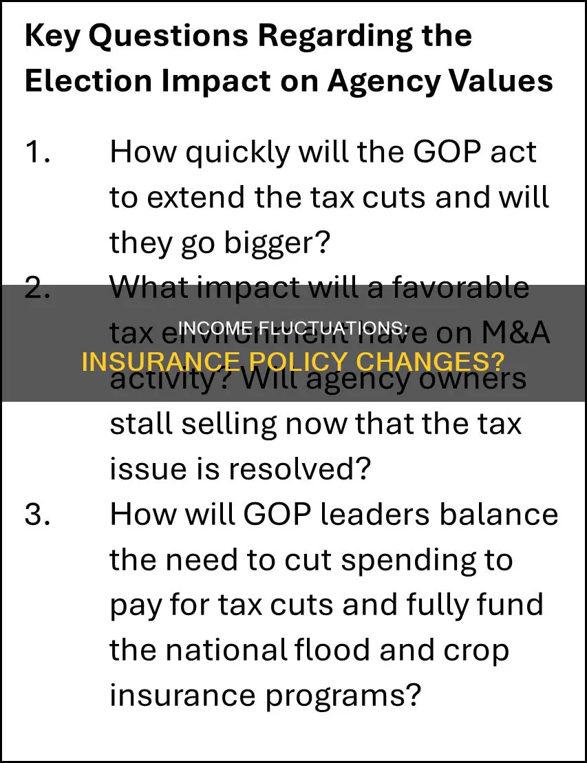 does change in income affect insurance