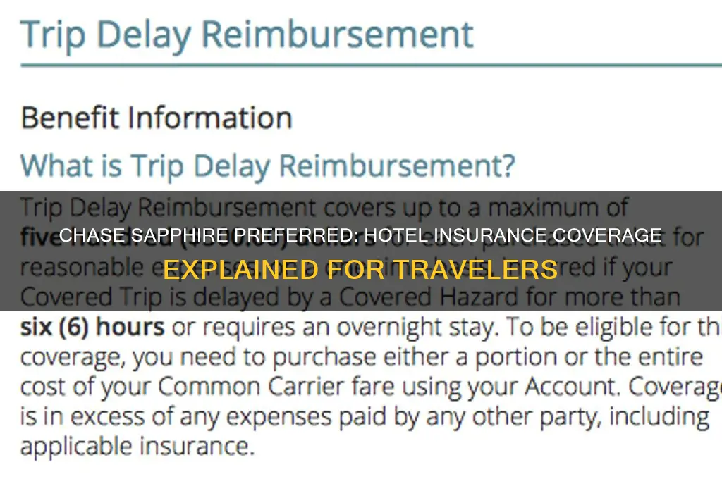 does chase sapphire preferred have hotel insurance