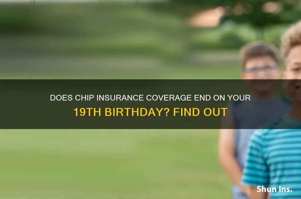 does chip insurance canel on 19th birthday