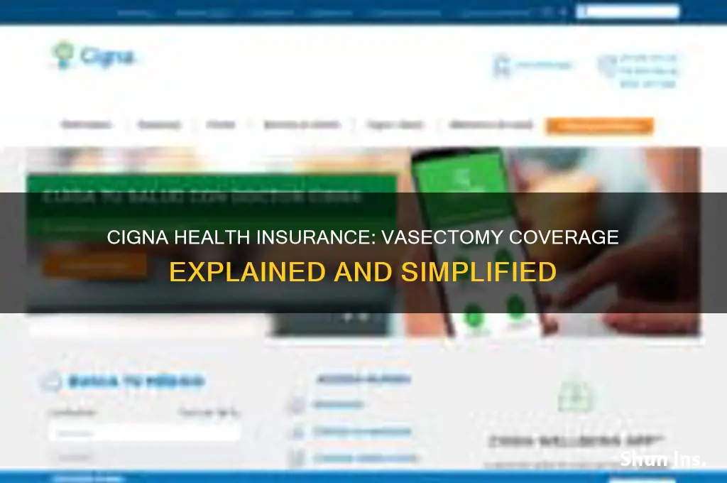 does cigna health insurance cover vasectomy