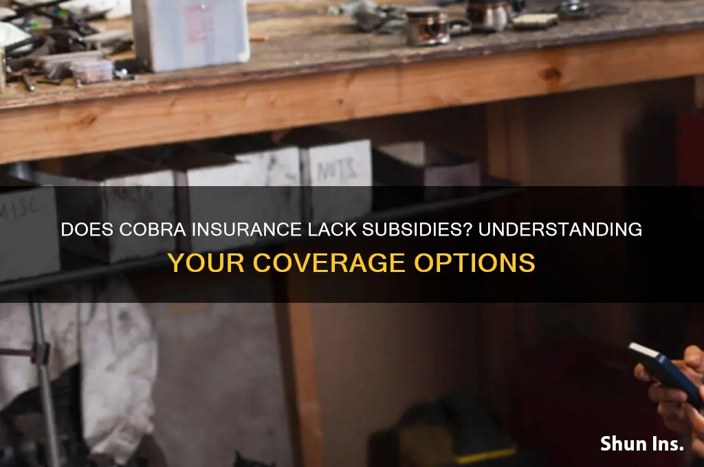 does cobra insurance not a have a subsidy