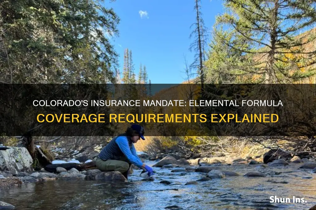 does colorado mandate insurance companiestopay for elemental formula