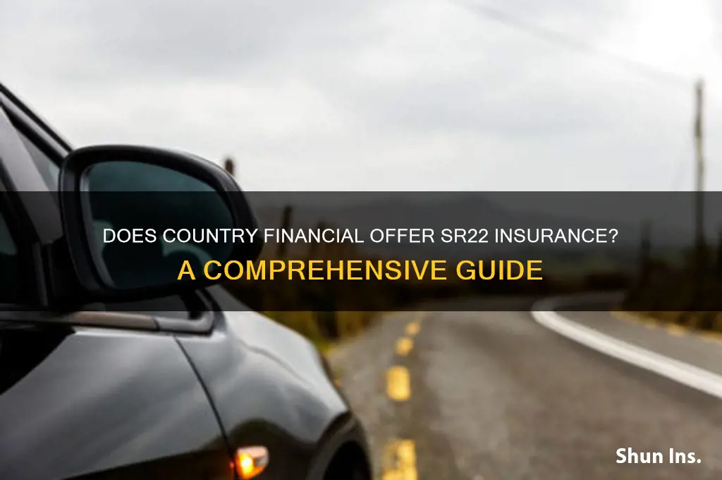 does country financial do sr22 insurance