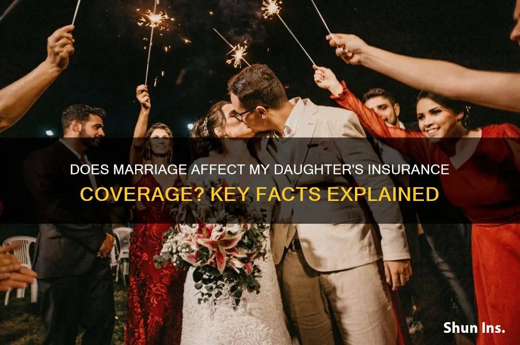 does daughter drop off insurance when she is married