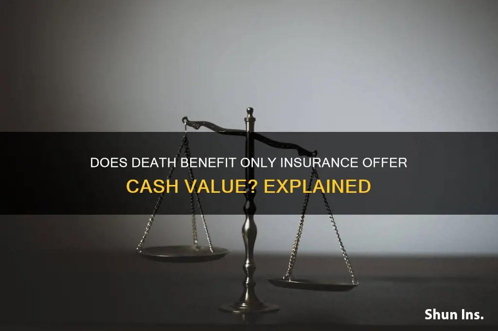 does death benefit only insurance have cash value