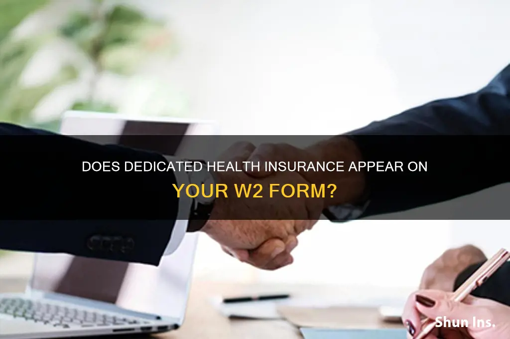 does deducated health insurance show on w2