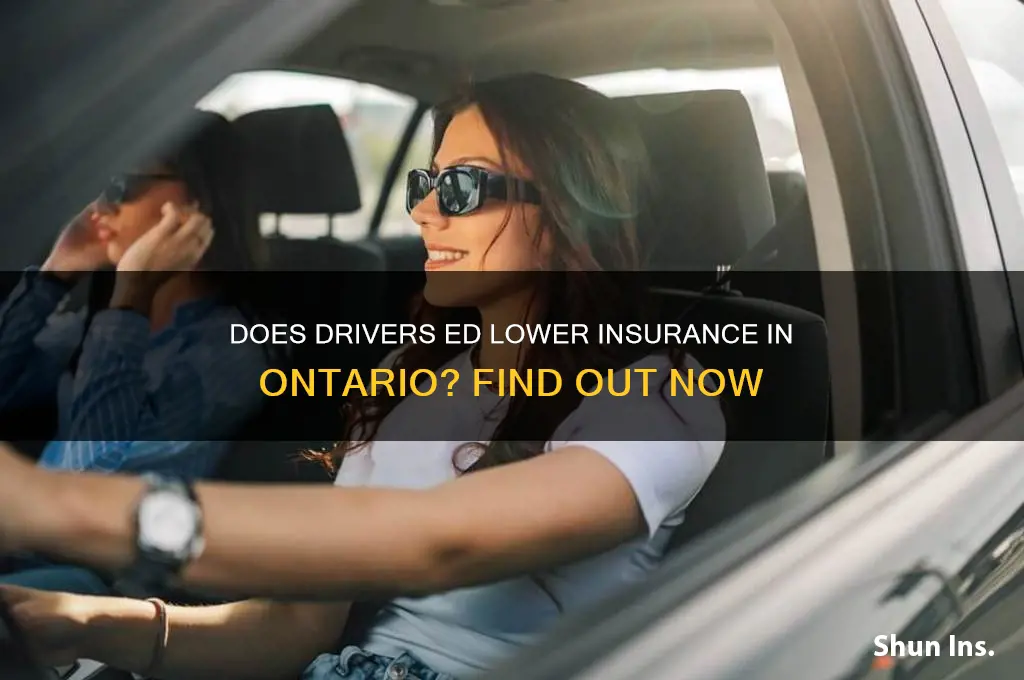 does drivers ed lower insurance in ontario