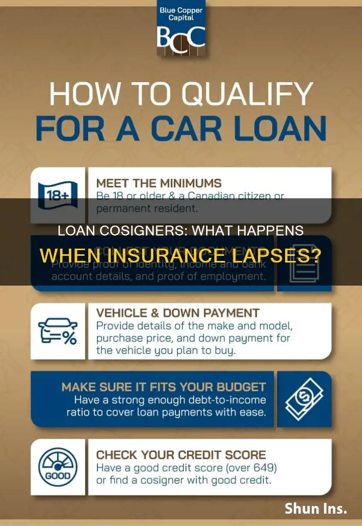 does dropped insurance affect the cosigner on a loan