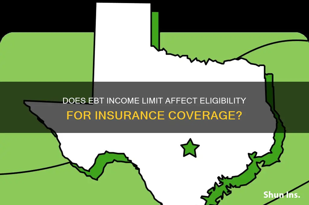 does ebt income limit allow for insurance