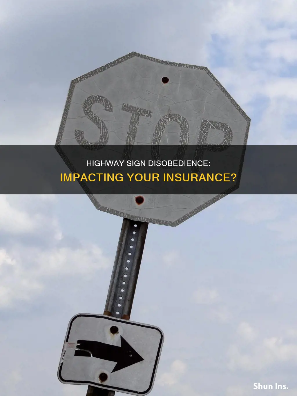 does failure to obey highway sign affect insurance