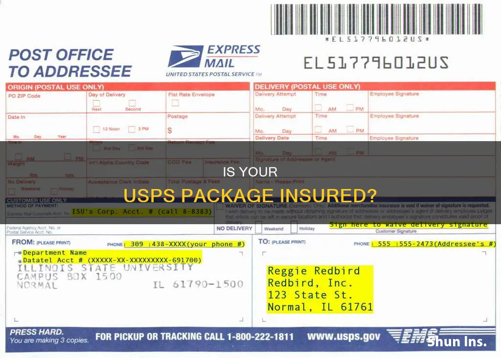 does flat rate usps have any insurance included