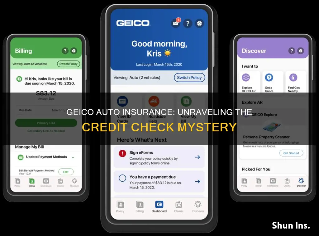 does geico do credit check for auto insurance