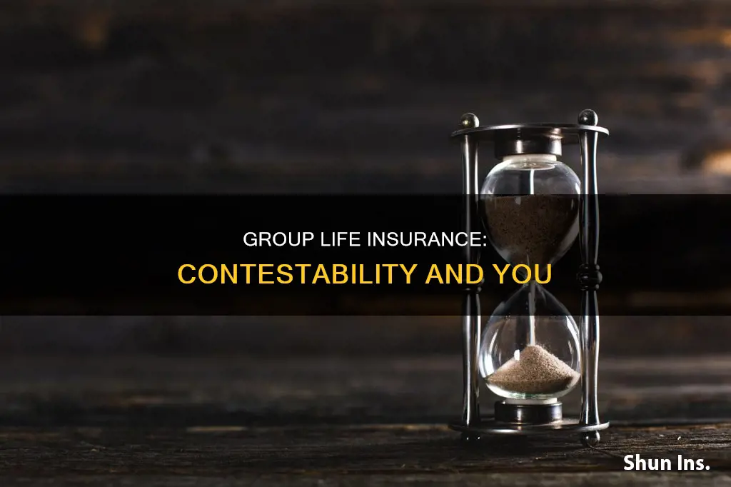 does group life insurance have a contestabilitiy