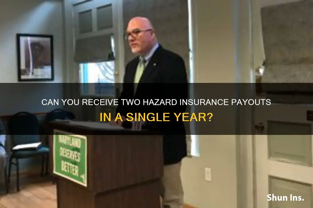 does hazard insurance paid twice in one year