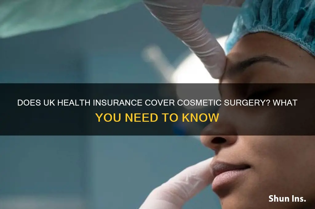does health insurance cover cosmetic surgery uk
