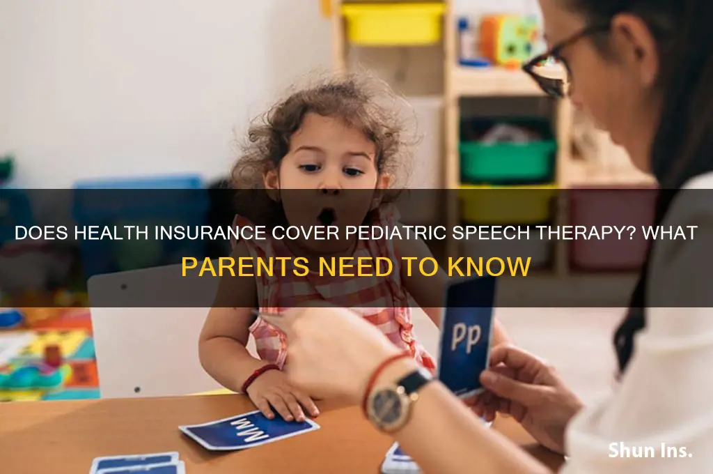 does health insurance cover pediatric speech therapy