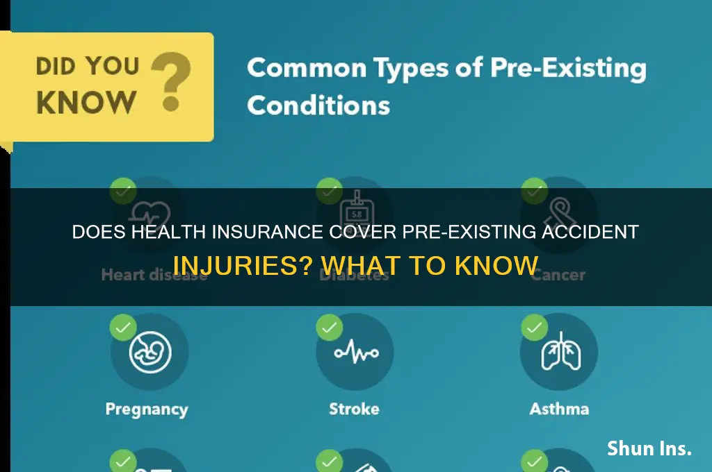 does health insurance cover pre existing accident injuries