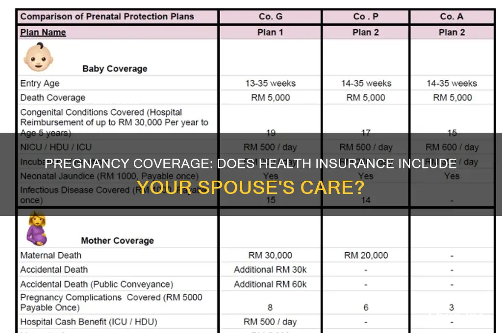 does health insurance cover pregnant spouse