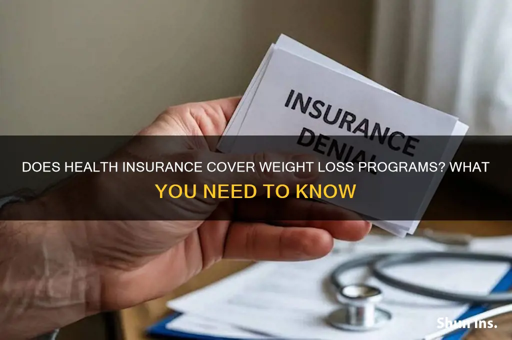 does health insurance cover weight loss programs