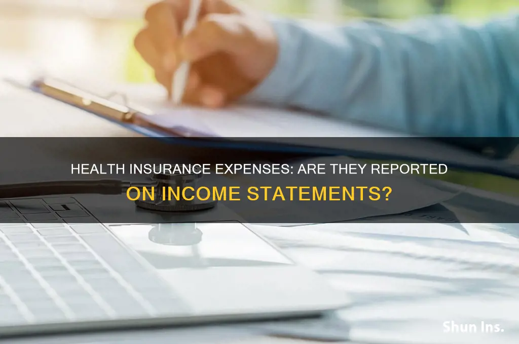 does health insurance go on income statement