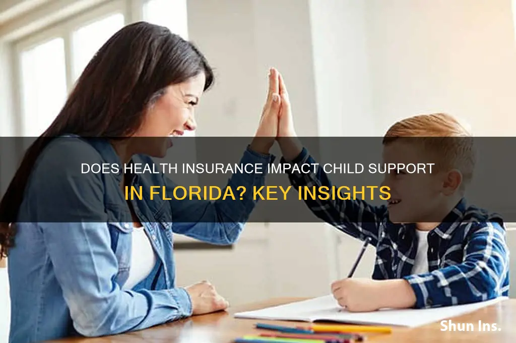 does health insurance lower child support florida