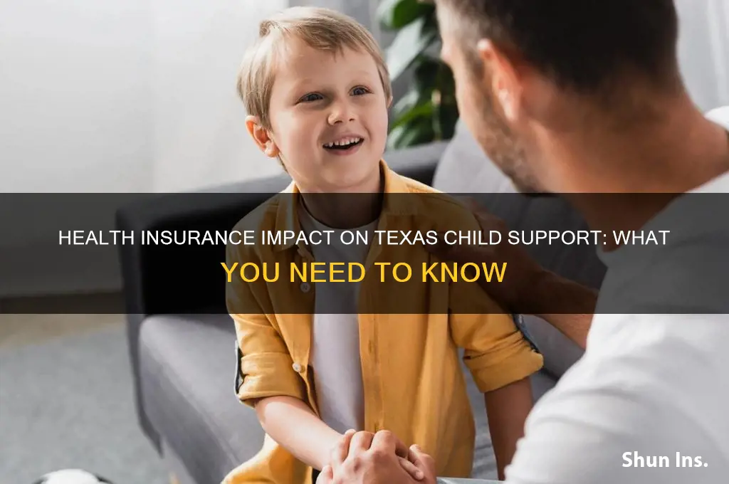 does health insurance lower child support in texas