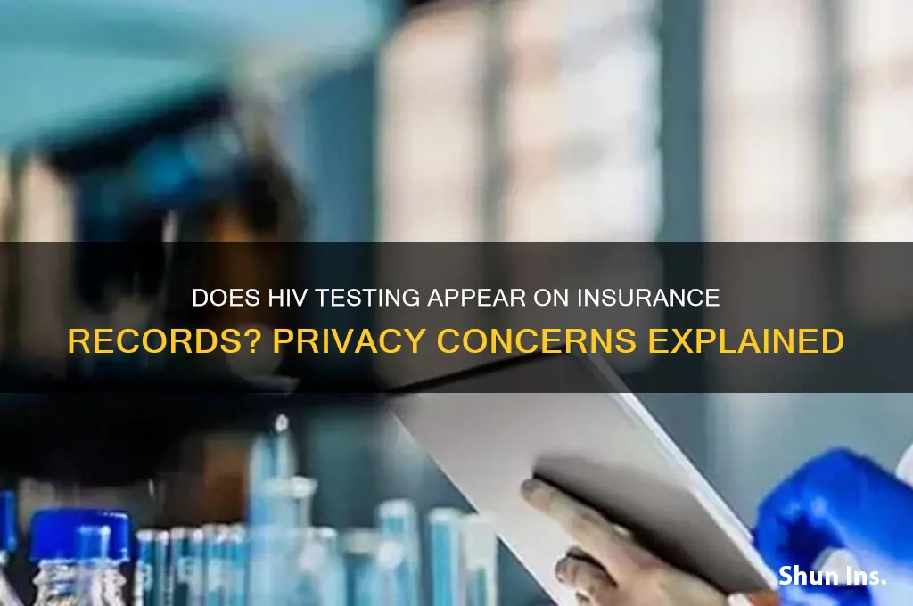 does hiv testing show up on insurance