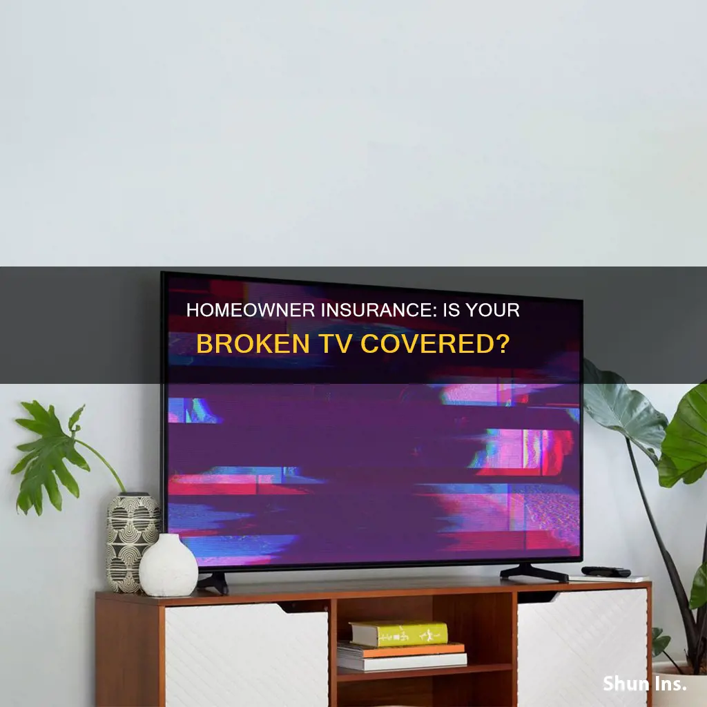 does homeowner insurance cover a broken tv