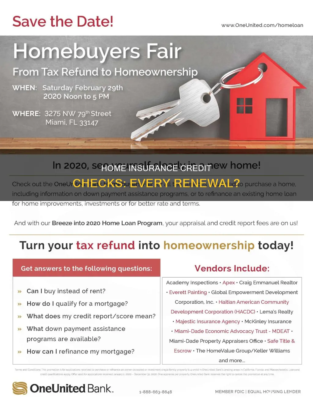 does homeowners insurance agency check your credit every renewal