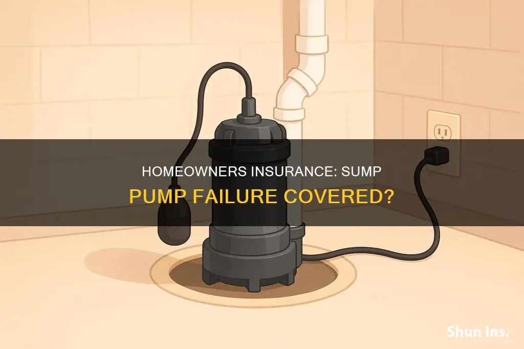 does homeowners insurance cover a broken sump pump failure