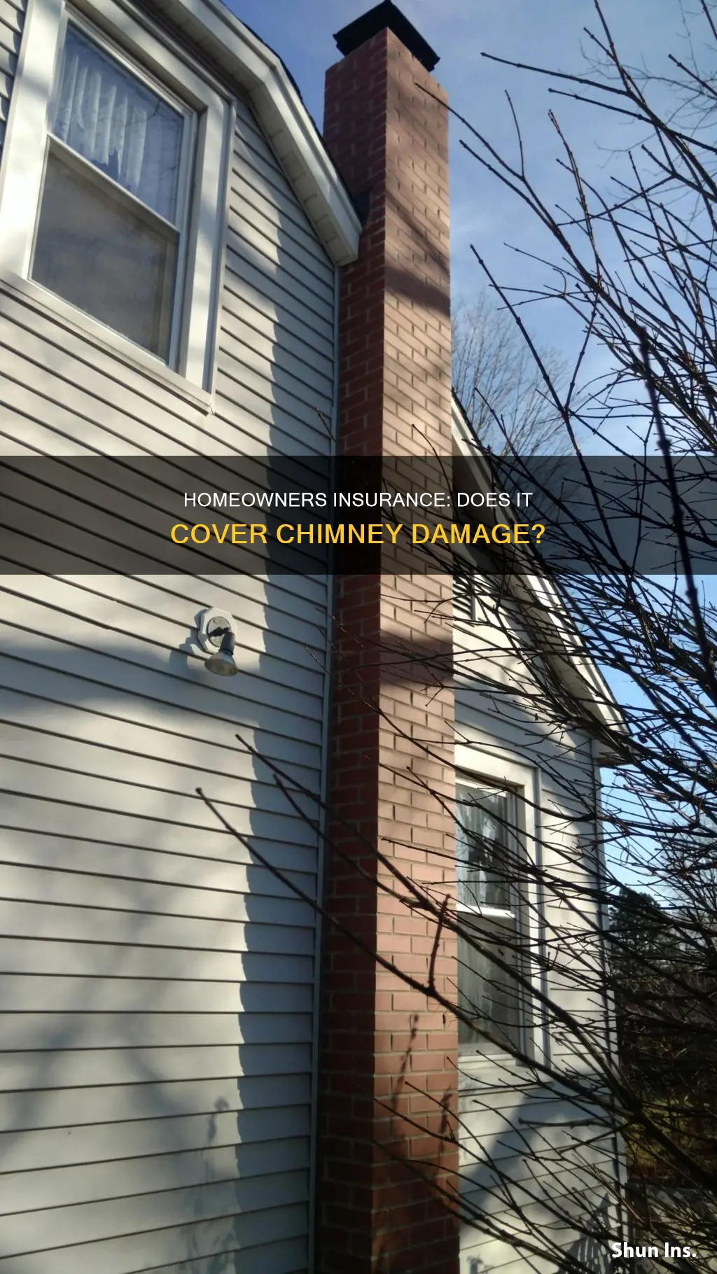 does homeowners insurance cover a chimney pulling away from house