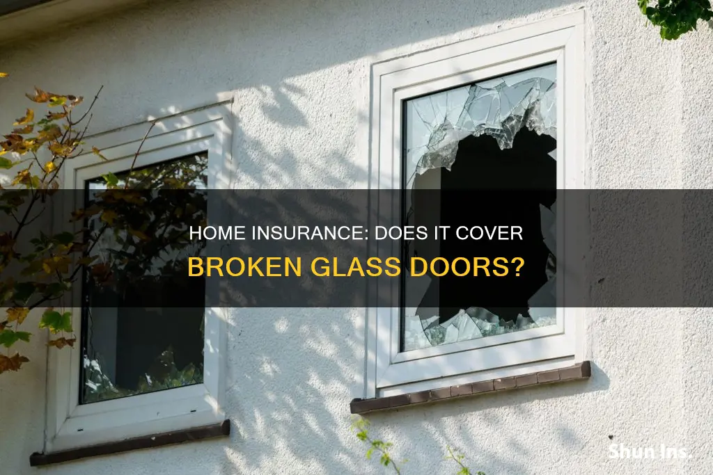 does homeowners insurance cover broken glass door