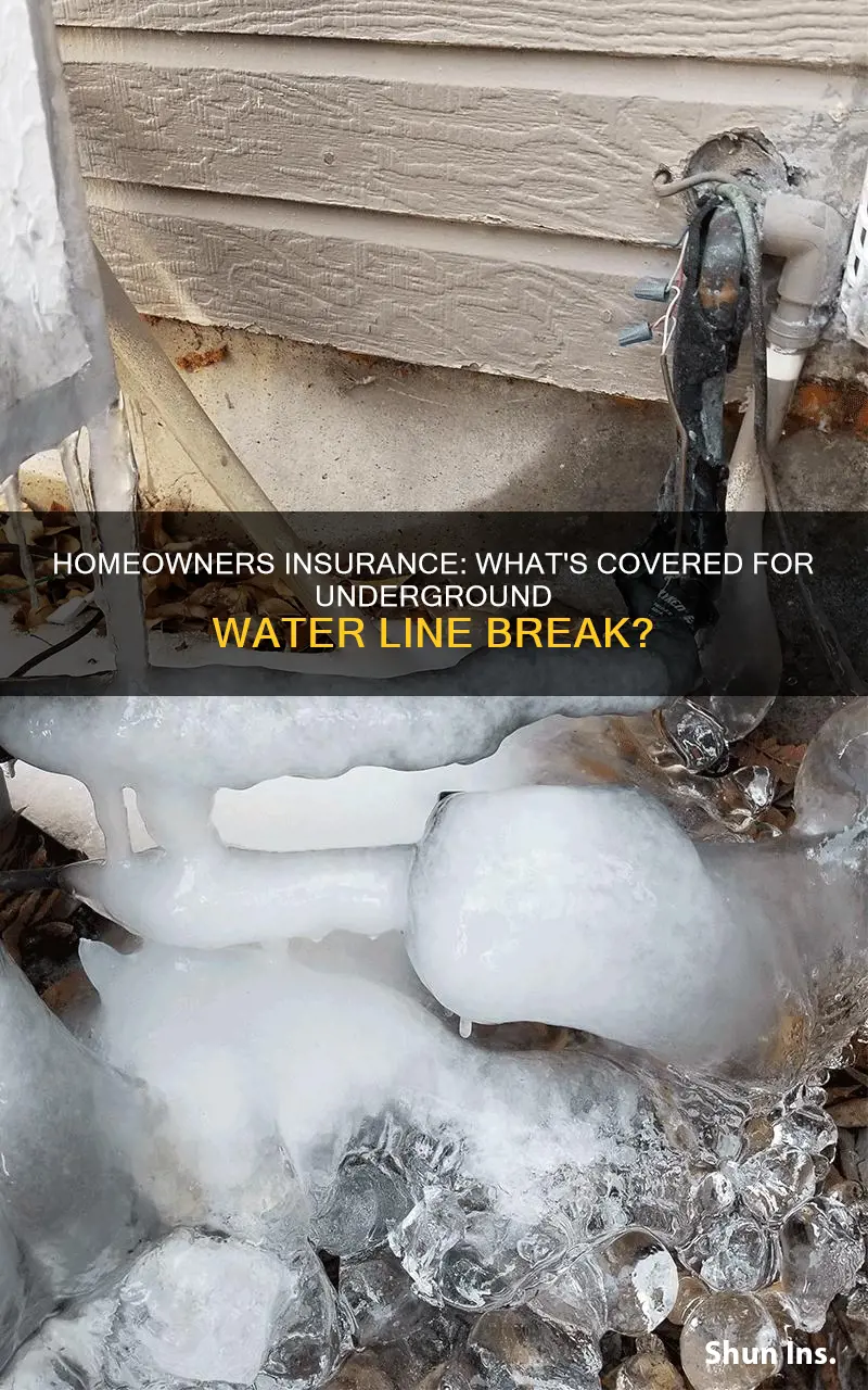 does homeowners insurance cover broken underground water line
