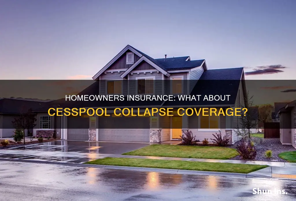 does homeowners insurance cover cesspool collapse
