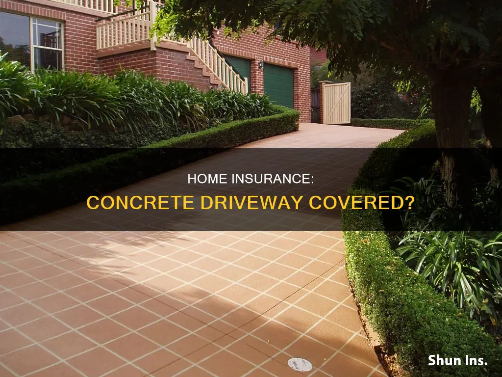 does homeowners insurance cover concrete driveway