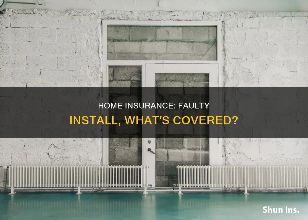 does homeowners insurance cover faulty install