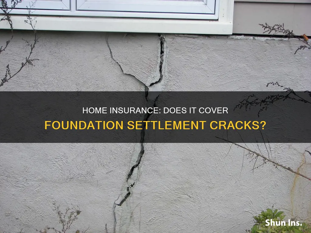 does homeowners insurance cover foundtain settlement causing cracks
