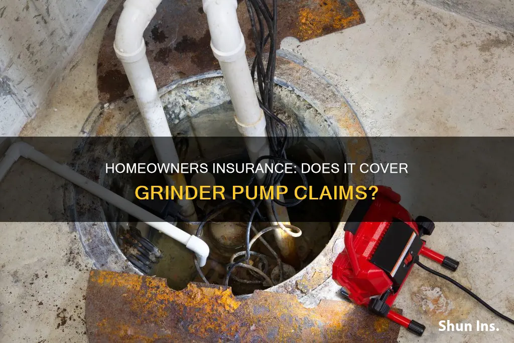 does homeowners insurance cover grind pump