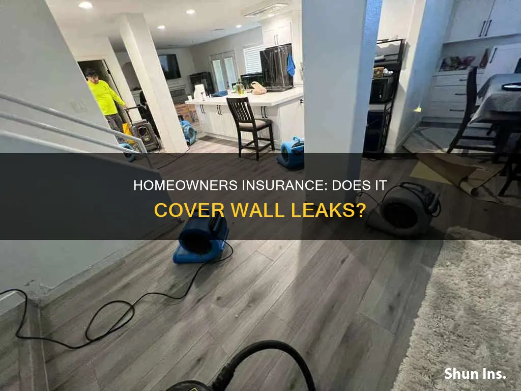does homeowners insurance cover leaks in walls