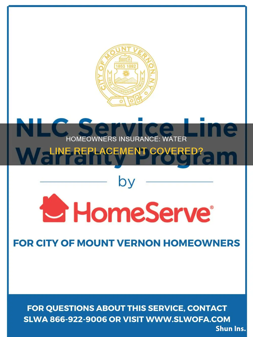 does homeowners insurance cover main water line replacement
