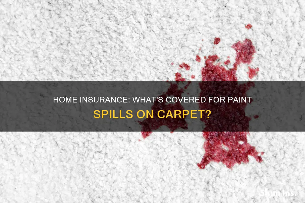 does homeowners insurance cover paint spilled on carpet