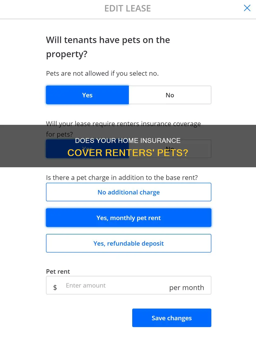does homeowners insurance cover renters with pets