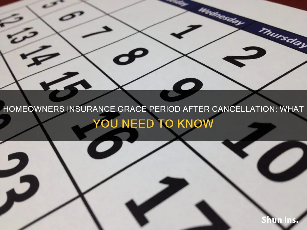 does homeowners insurance have a grace period after cancellation