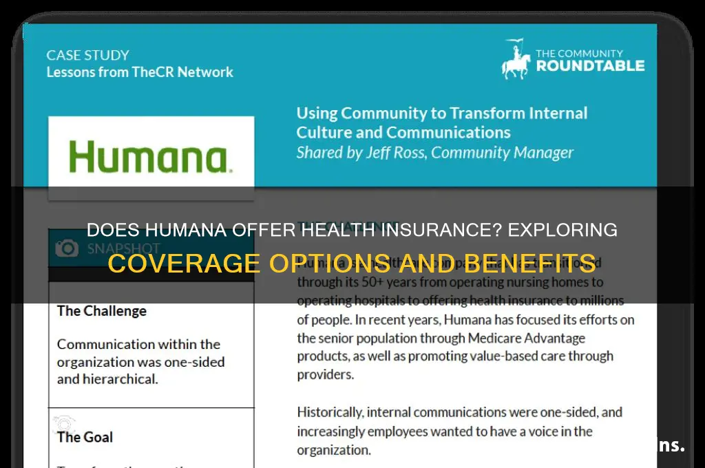 does humana have health insurance