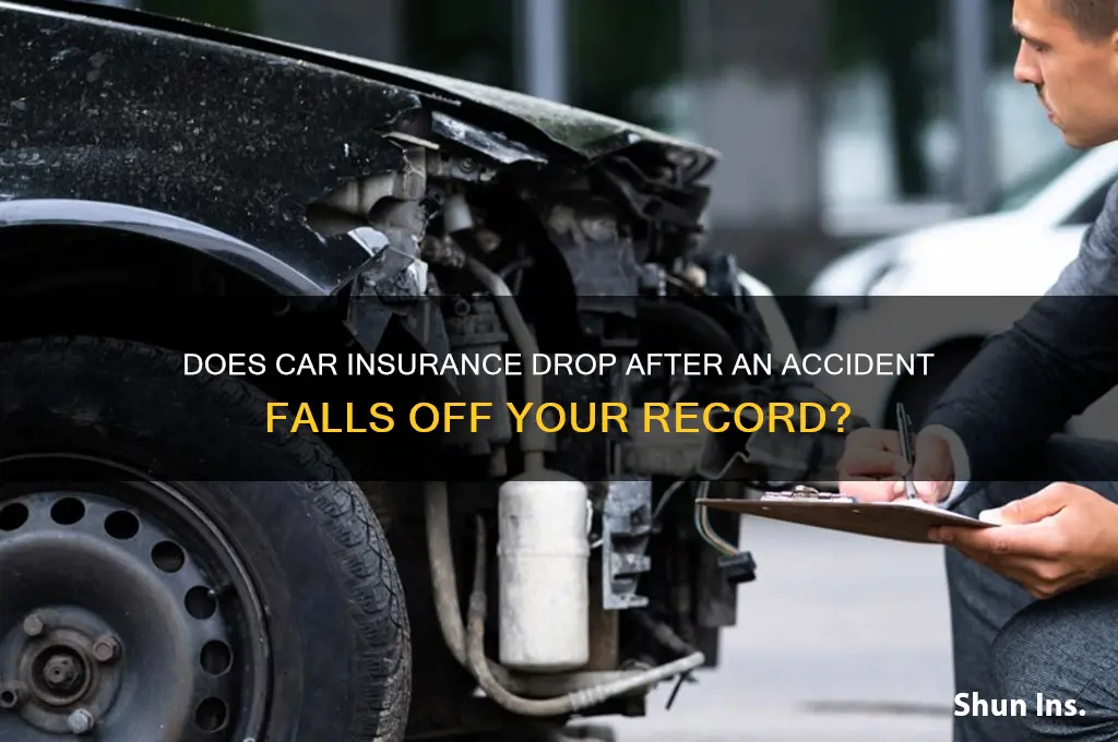 does insurance drop after acciident falls off